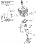 HITACHI ENGINE HEDGE TRIMMER CH 55EPC SPARE PARTS