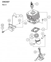 HITACHI ENGINE DRILL DW25EF SPARE PARTS