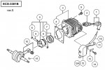 HITACHI ENGINE CHAIN SAW ECS-3301B SPARE PARTS