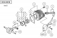 HITACHI ENGINE CHAIN SAW ECS-3301B SPARE PARTS