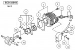 HITACHI ENGINE CHAIN SAW ECS-3351B SPARE PARTS