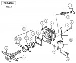 HITACHI ENGINE CHAIN SAW ECS-4000 SPARE PARTS