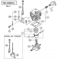 HITACHI ENGINE BRUSH CUTTER TBC-4200DLV SPARE PARTS