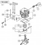 HITACHI ENGINE BRUSH CUTTER TBC-4200E SPARE PARTS