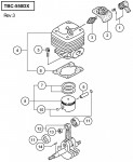 HITACHI ENGINE BRUSH CUTTER TBC-550DX SPARE PARTS