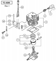 HITACHI ENGINE TC-4200 SPARE PARTS