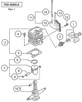 HITACHI ENGINE DRILL TED-250DLS SPARE PARTS