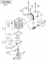 HITACHI ENGINE HEDGE TRIMMER THT-2540 SPARE PARTS