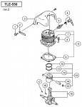 HITACHI GEAR DRIVE WALK-BEHIND EDGER TLE-550 SPARE PARTS