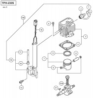 HITACHI ENGINE POLE HEDGE TRIMMER TPH-230S SPARE PARTS