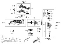 DeWalt DCG409NT Angle Grinder TYPE 1 Spare Parts