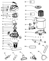 BLACK & DECKER BDWDS20 VACUUM CLEANER (TYPE 1) Spare Parts