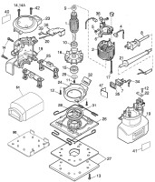 DeWalt DW411-GB Sander TYPE 1 Spare Parts