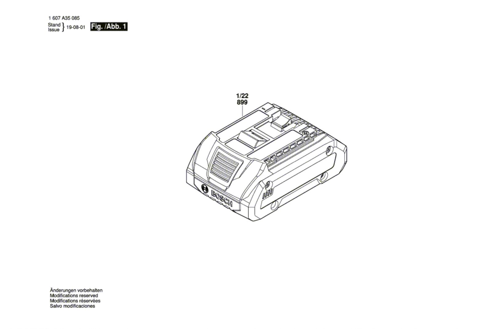 Bosch 1 607 A35 11l Gba 18v 4.0ah Battery Pack 18 V Spare Parts SPARE