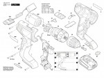 Bosch 3 603 JD8 104 Easyimpact 18V-40 Cordless Impact Drill 18 V / Eu Spare Parts