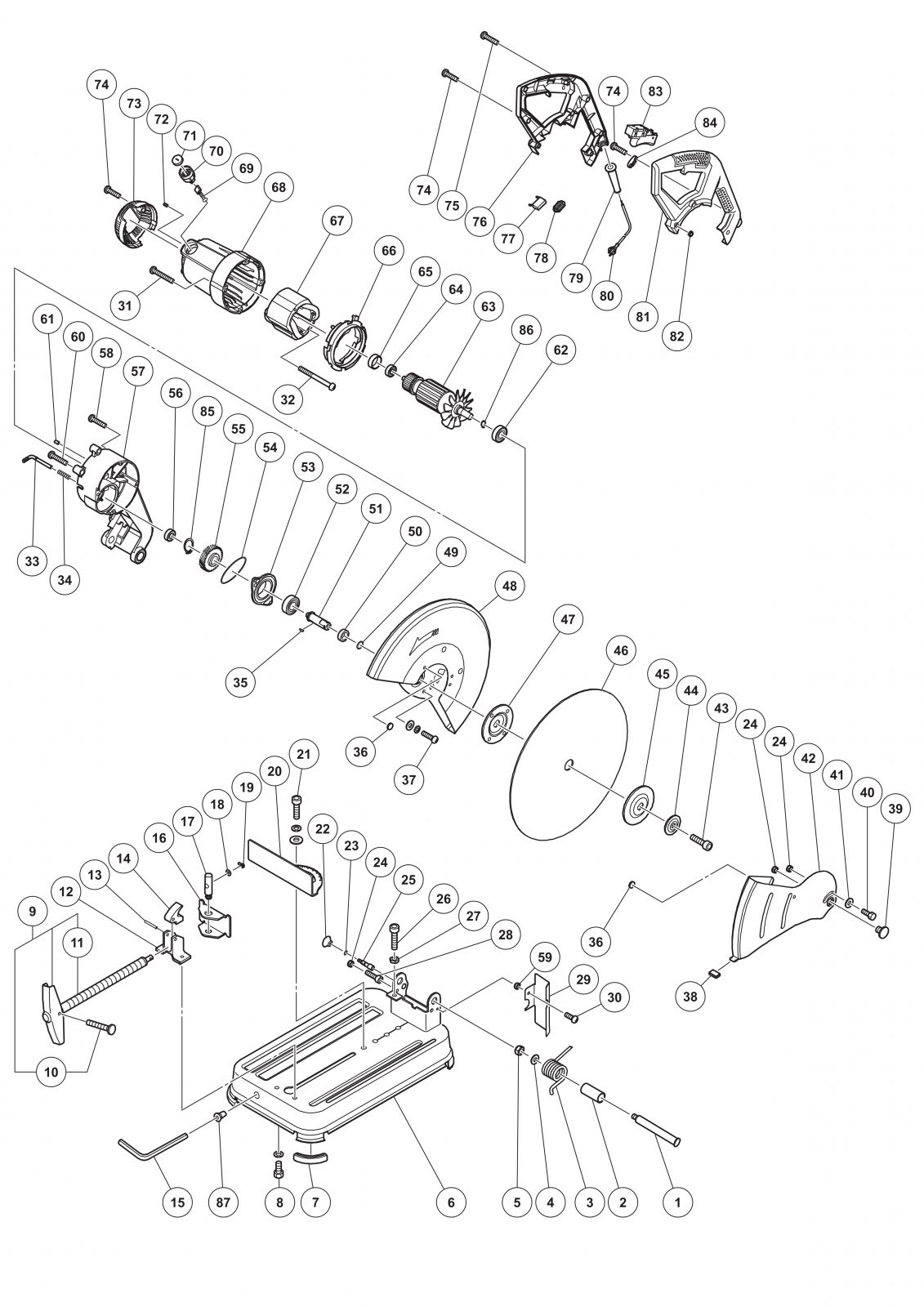Hikoki Cc14sta Cutoff Machine Spare Parts Spare_CC14STA from Spare