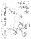 Hikoki G1813DA Cordless Disc Grinder Spare Parts