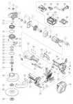 Hikoki G1813DVE Cordless Disc Grinder Spare Parts