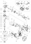 Hikoki G1813DVF Cordless Disc Grinder Spare Parts