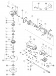 Hikoki PDA100M Disc Grinder Spare Parts