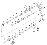 Mac ADQP380 Type 1 Air Drill Spare Parts