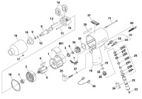 Mac AW5000 Type 1 Impact Wrench Spare Parts