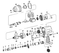 Mac AWP550BC Type 1 Impact Wrench Spare Parts