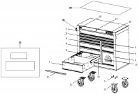 Mac E4122-B-FBGY Type 1 Roller Cabinet Spare Parts