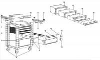 Facom JET.8M3100Y Type 1 Roller Cabinet Spare Parts