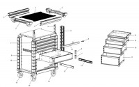 Facom JET.C4M3A Type 1 Drawer Cabinet Spare Parts