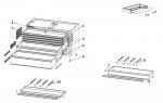 Facom JLS2-MBD5TBS Type 1 Drawer Cabinet Spare Parts