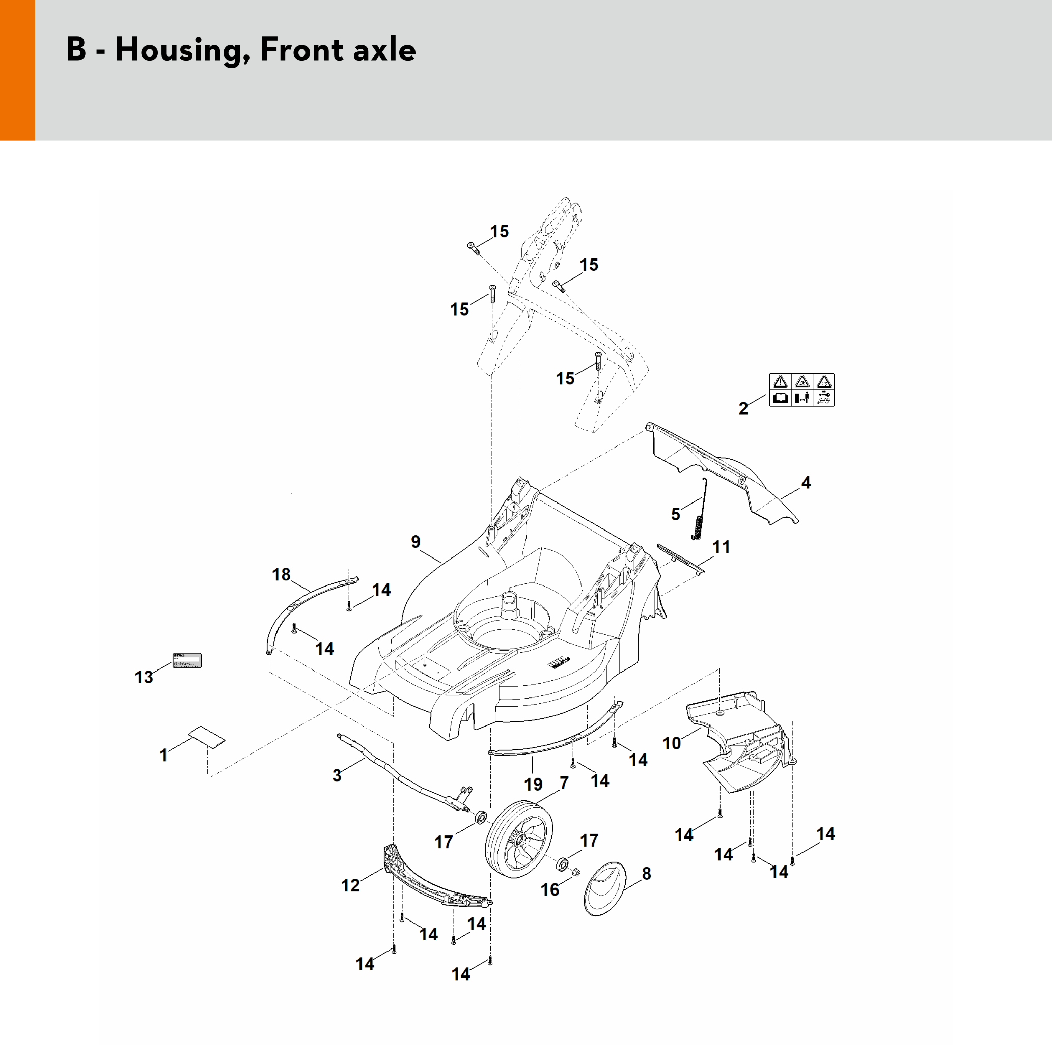 Stihl Rma 448.1 Pc Cordless Lawn Mowers Spare Parts SPARE_RMA448.1PC ...