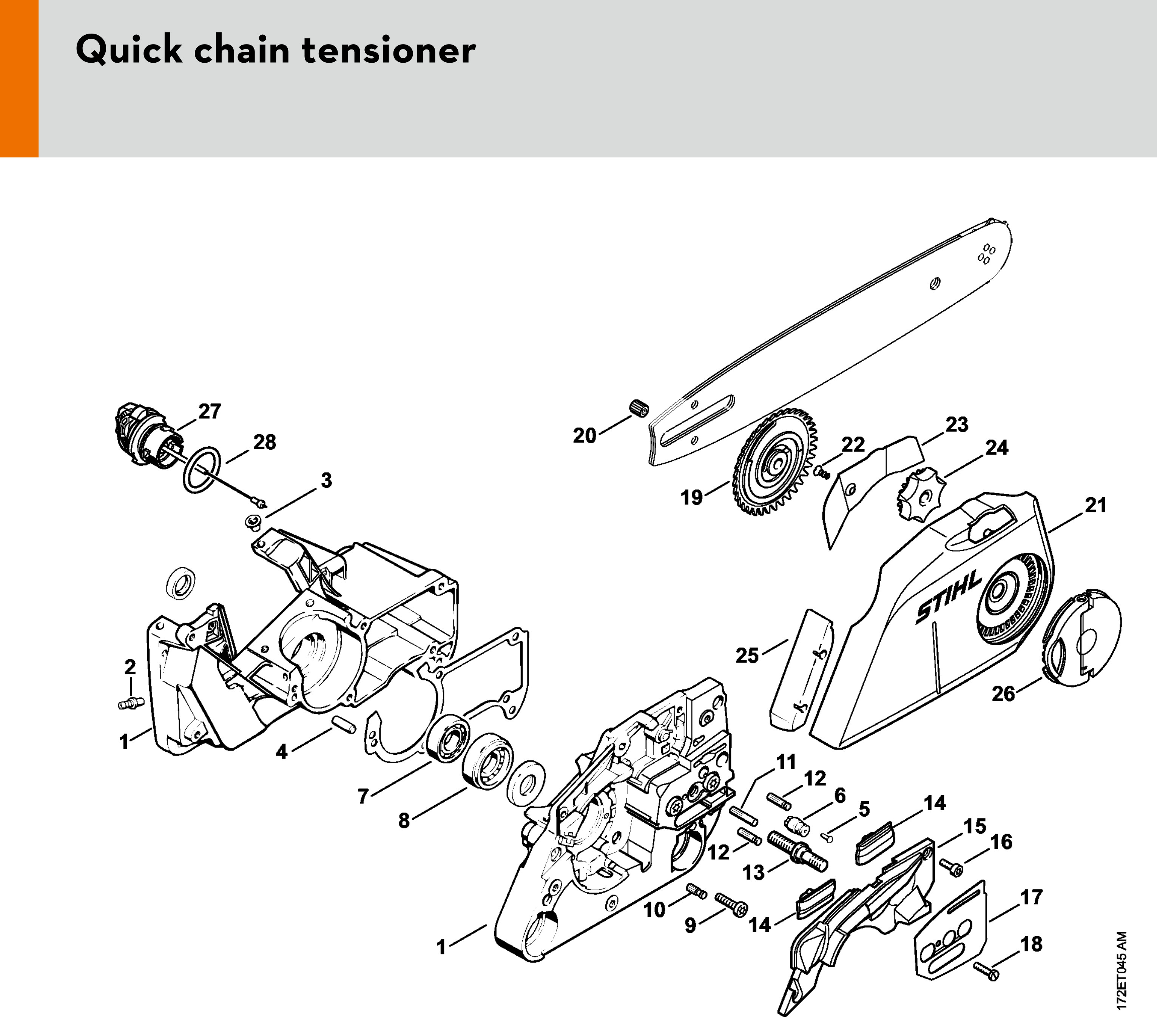 Stihl Ms 260 C-b Quick Chain Tensioner Gasoline Chainsaw Spare Parts ...