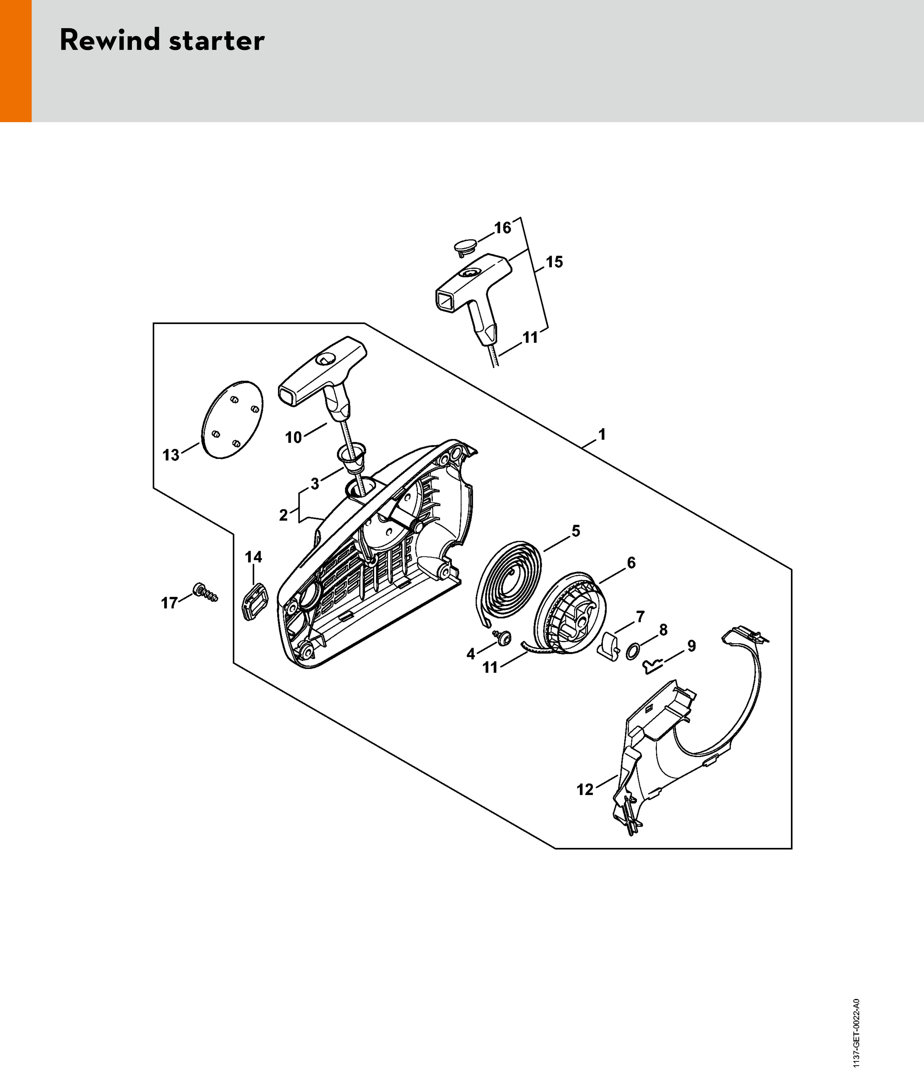Stihl Ms 194 T Gasoline Chainsaw Spare Parts SPARE_MS194T from 