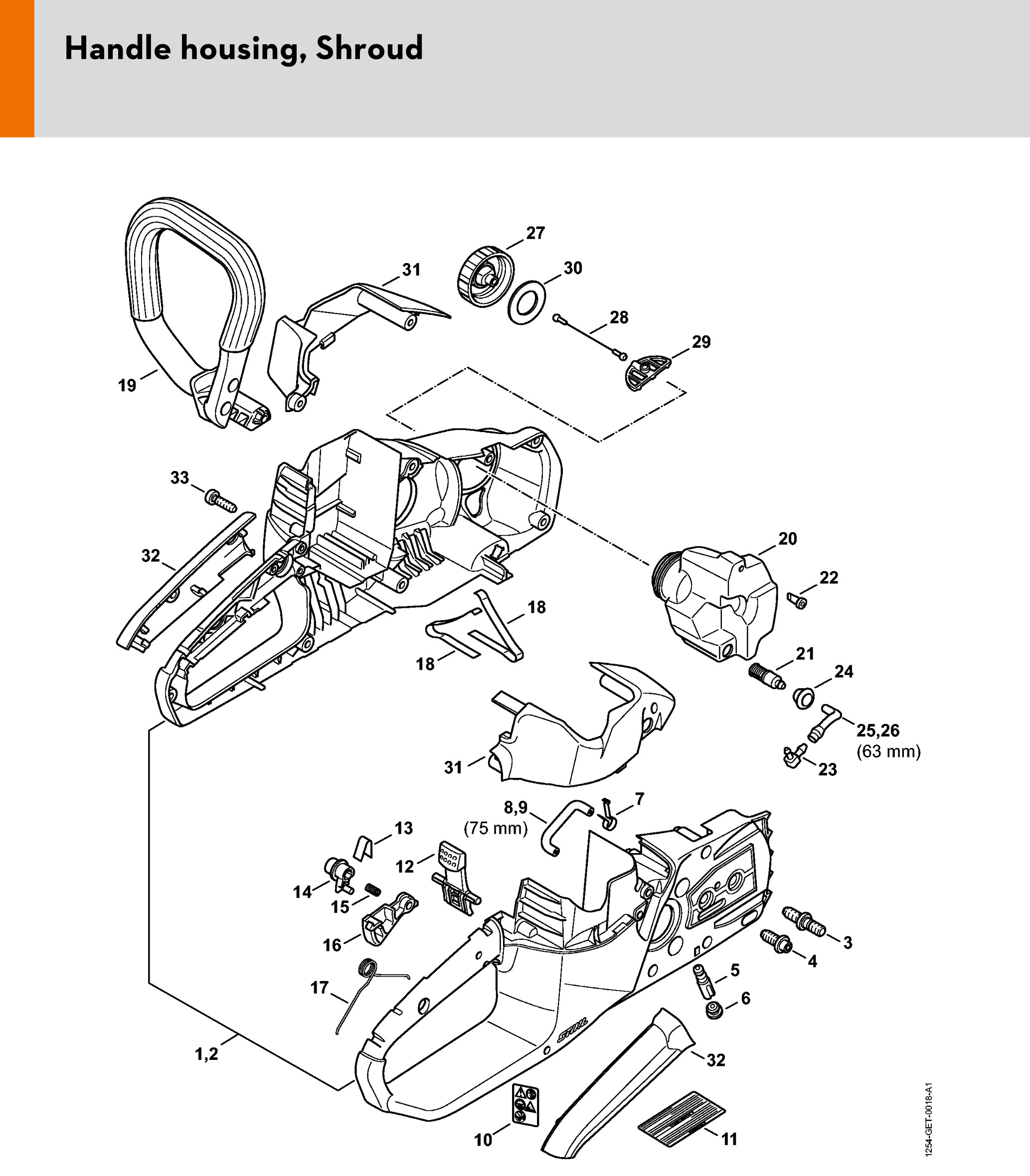 Stihl Msa 120 C-b Quick Chain Tensioner Battery Chainsaw Spare Parts ...
