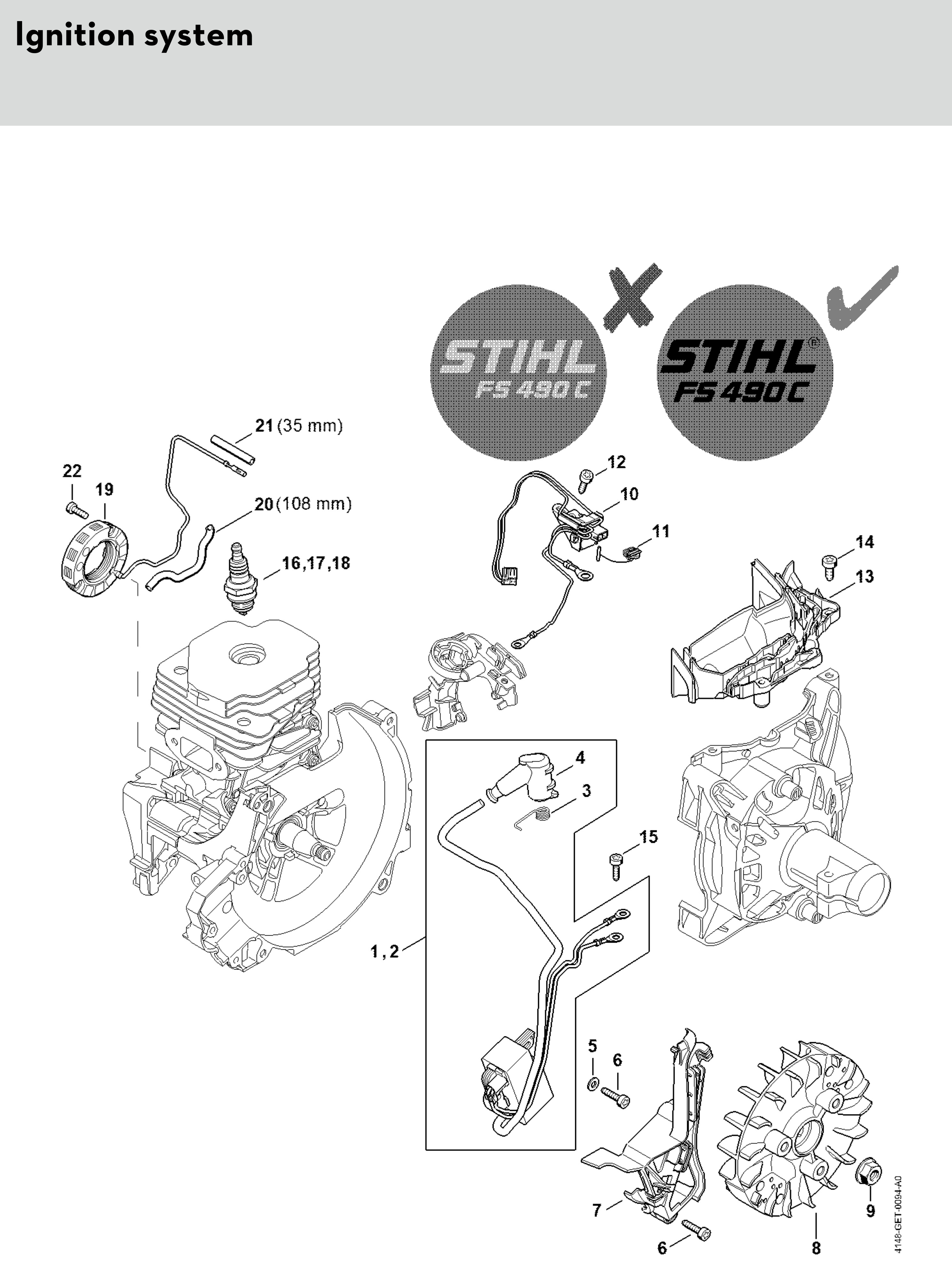 Original Stihl FS FC SP HT KM KR FR 7075 85 Anwerfvorrichtung Elastostart 4137 190 4000 / 41371904000 / 4137-190-4000 Original Stihl FS FC SP HT KM KR FR 7075 85 Anwerfvorrichtung Elastostart 4137 190 4000 / 41371904000 / 4137-190-4000