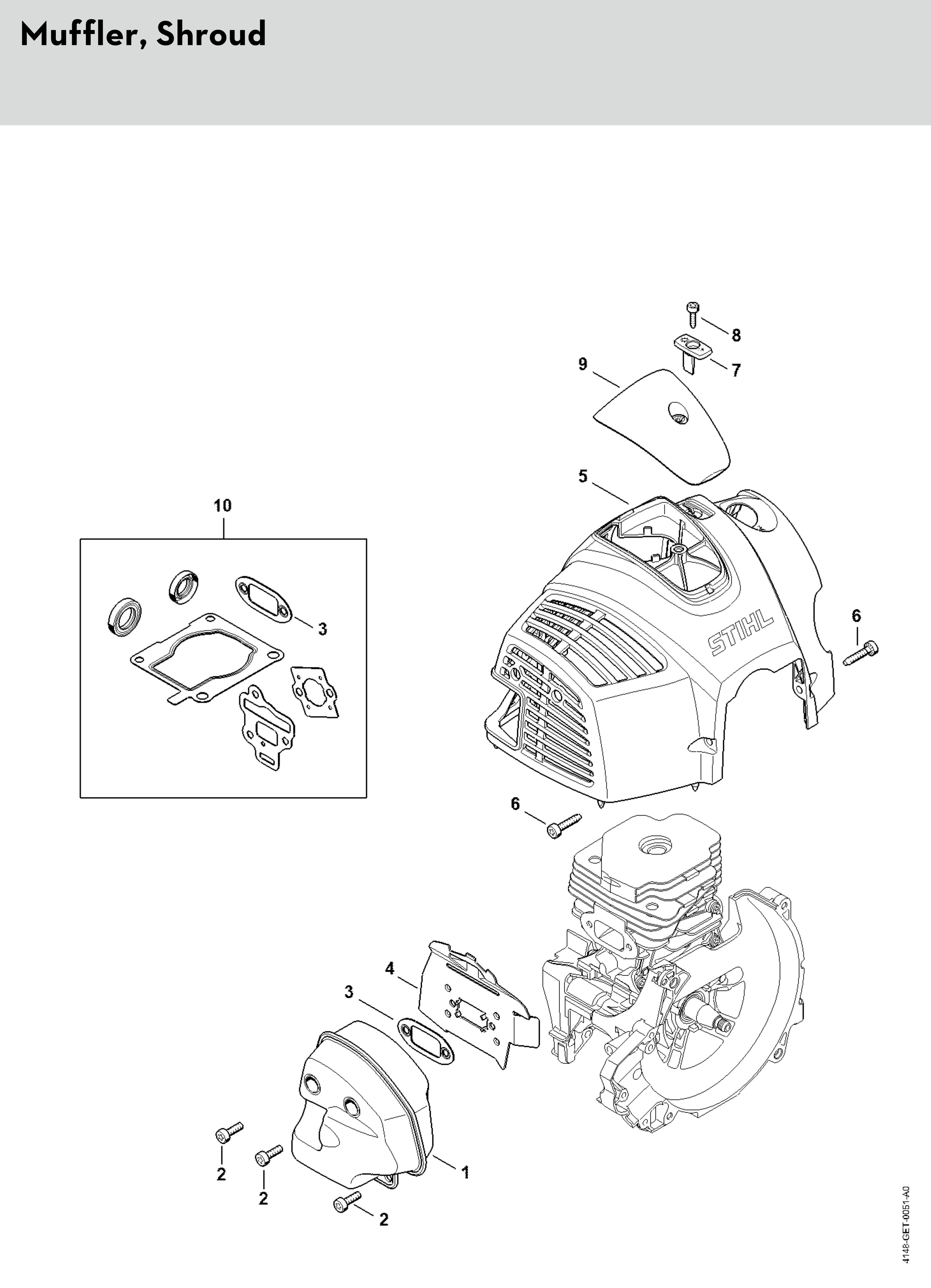 4148 Stihl Typenschild Freischneider FS490C FS 490 C 4148 Stihl Typenschild Freischneider FS490C FS 490 C