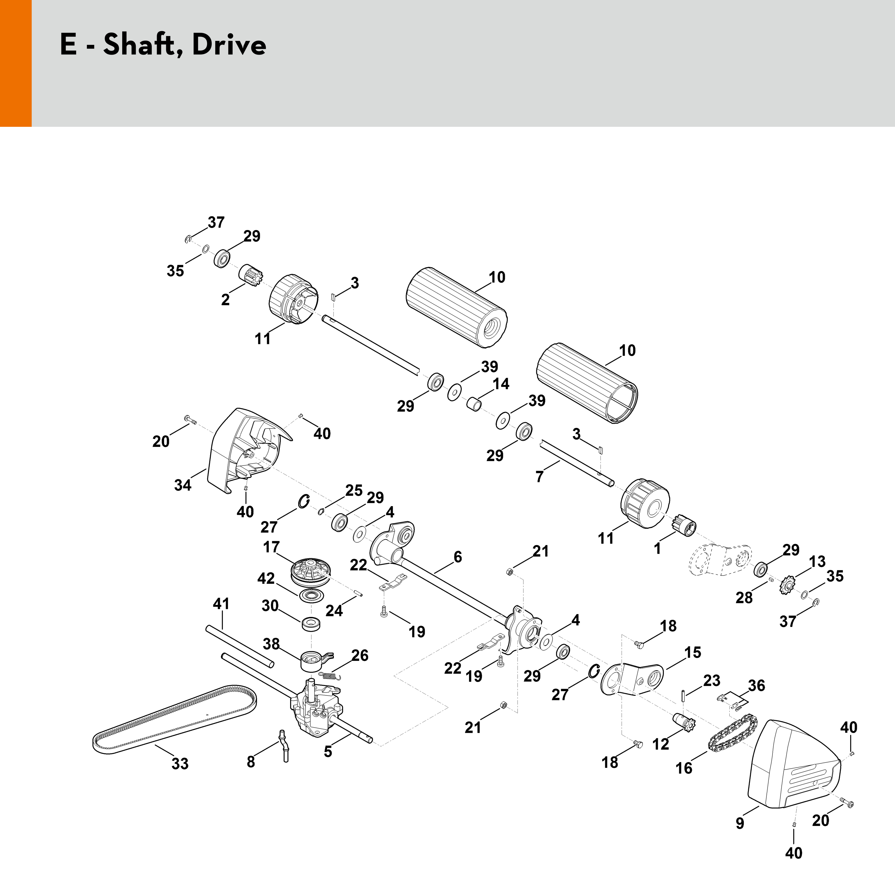 Stihl Mb Rs Vario Drive Mulching Mower Blade Brake Clutch