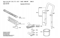 Bosch 0 601 971 288 GAS 1000 RF BI All Purpose Vacuum Cleane 220 V / 035 - FR Spare Parts