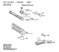 Bosch 0 603 284 061 PAS 850 All Purpose Vacuum Cleane 220 V / 054 - SA Spare Parts