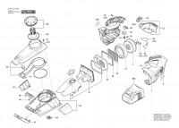 Bosch 3 601 JC6 2E0 GAS 18V-1 Battery Vacuum Cleaner 18 V / 044 - LAM Spare Parts