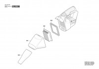 Bosch 3 601 JE3 080 GAS 10,8 V-LI Battery Vacuum Cleaner 10.8 V / 009 - CN Spare Parts