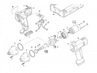 Milwaukee 4000389586 PIW14.4SD BBRCA Cordless Impact Wrench Spare Parts