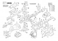 Bosch 3601FC0080 GSA 185-LI Cordl Reciprocating Saw 18 V / 009 - CN Spare Parts