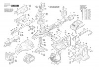 Bosch 3601FC00E0 GSA 185-LI Cordl Reciprocating Saw 18 V / 044 - LAM Spare Parts