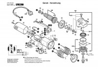 Bosch 0 601 375 708 GWS 6-115E Angle Grinder 230 V / 003 - EEU Spare Parts
