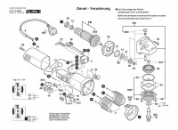 Bosch 0 601 375 908 GWS 6-115 Angle Grinder 230 V / 003 - EEU Spare Parts