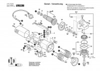 Bosch 0 601 376 008 GWS 580 Angle Grinder 230 V / 003 - EEU Spare Parts