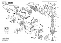 Bosch 0 601 852 G08 GWS 21-230 JHV Angle Grinder 230 V / 003 - EEU Spare Parts