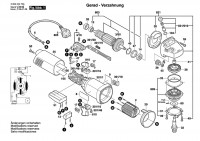 Bosch 0 603 343 708 PWS 10-125 CE Angle Grinder 230 V / 003 - EEU Spare Parts